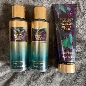 Victoria's Secret Central Amber Silk Body Wash Set - Purple and Gold